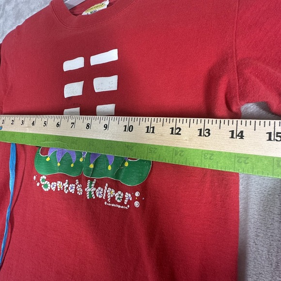 Vintage Santa's Helper Elf Tee Toddler M T Shirt Jingle Bells 100% Cotton READ - Picture 10 of 12
